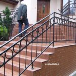 Balustrada wejście niska stal