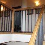 Balustrada kuta stalowa pochwyt drewno