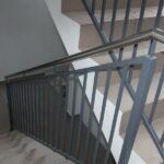 balustada wewnętrzna prosta chrom 2 schody