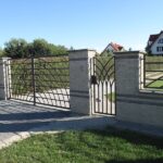 brama i furtka geometryczna stalowa
