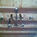 żyrandol kuty stalowy